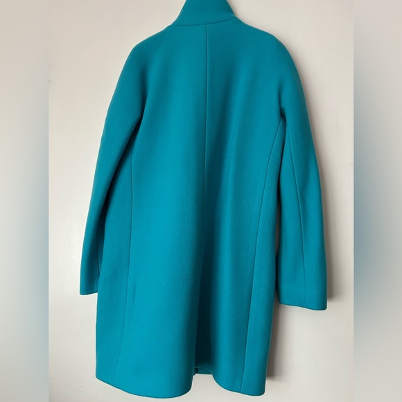 J. Crew Cocoon coat in Aqua Sea Stadium Cloth NWOT - Picture 5 of 10